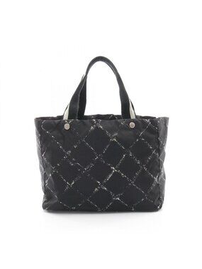Chanel Tote Vintage Travel Line Black Nylon Vintage MM